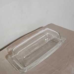 Pyrex Transparent Glass Butter Dish